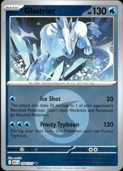 Glastrier (Energy Reverse Holo) 054/217 Holo Ascended Heroes Pokemon NM - Image 1