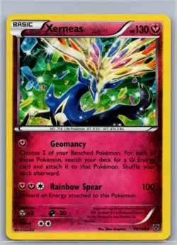 Xerneas 96/146 Rare XY Pokemon Reverse Holo LP - Image 1