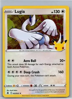 Lugia 022/025 Rare Celebrations Pokemon Holo Near Mint - Image 1