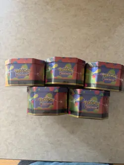 (LOT OF 5) Pokemon TCG: Mega Charizard X & Y EX Tins Brand New Factory Sealed - Image 3