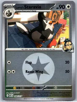 Larry's Staravia Energy Symbol 169/217 Ascended Heroes Pokemon Reverse Holo NM - Image 1
