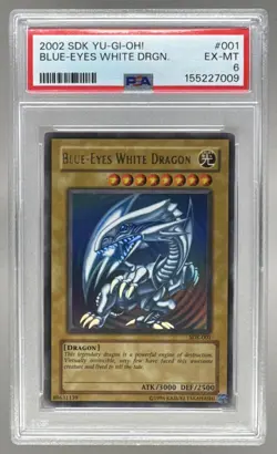 2002 Yu-Gi-Oh! Starter Deck Kaiba SDK-001 Blue-Eyes White Dragon PSA 6 155227009 - Image 1