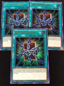 Yugioh Deck Lockdown DUOV-EN090 1ST Ultra x3 (NM) - Image 1