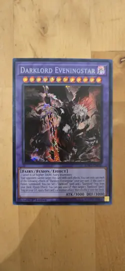 Yugioh! Darklord Eveningstar - BPRO-EN036 - Secret Rare - 1st Edition Near Mint, - Image 1