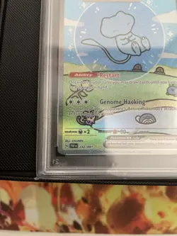 Pokemon Paldean Fates Mew Ex Special Illustration Rare 232/091 Bubble Mew PSA 9 - Image 3