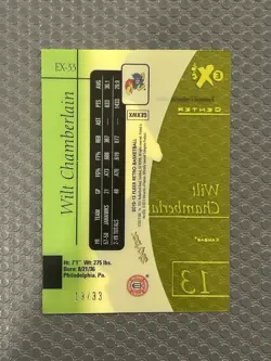 2012 Fleer Retro Essential Credentials Now Wilt Chamberlain 13/33 JSY # Kansas - Image 2