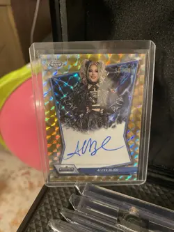 2026 Topps Chrome WWE # BBA-BLI Alexa Bliss Autograph /50 Gold Geometric On Card - Image 1