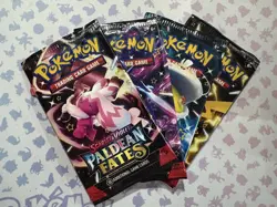 Pokemon TCG - 4x Paldean Fates Empty Booster Packs - Full Artset - Image 1