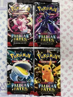 Pokemon TCG - 4x Paldean Fates Empty Booster Packs - Full Artset - Image 2