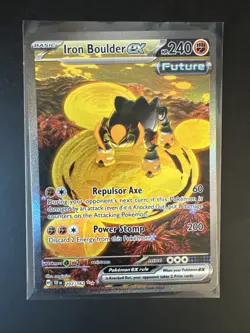Pokemon TCG: Iron Boulder EX 207/162 - SV05: Temporal Forces - SIR - NM - Image 1
