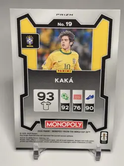 2026 Prizm Monopoly FIFA World Cup - Kaka Silver Prizm Brazil #19 - Image 2