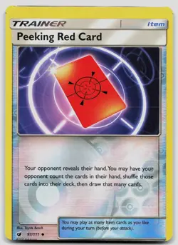 Peeking Red Card 97/111 Crimson Invasion Reverse Holo Pokemon LP - error - Image 1