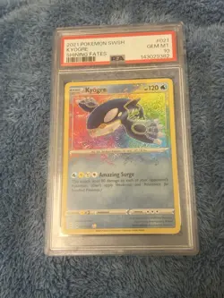PSA 10 GEM MINT Kyogre Amazing Rare 021/072 Shining Fates Pokemon Card - Image 1