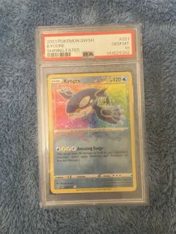 PSA 10 GEM MINT Kyogre Amazing Rare 021/072 Shining Fates Pokemon Card - Image 2