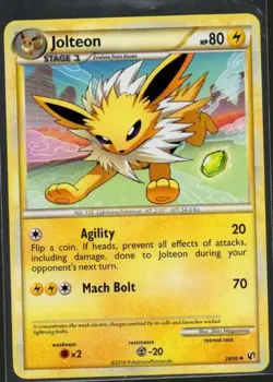 Jolteon 28/90 Pokemon: Undaunted 2010 Pokemon TCG Card RARE - Image 1