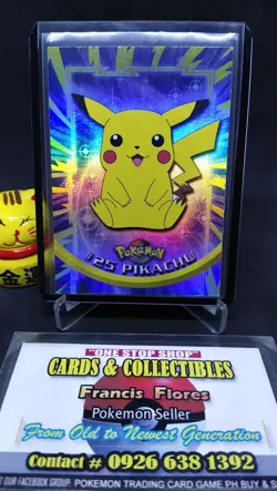 Pokemon Card - PIKACHU #25 - RAINBOW FOIL (1ST PRINTING) TOPPS TV (BLUE) - SR. 1 - Image 1
