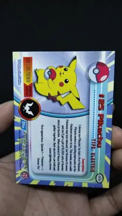Pokemon Card - PIKACHU #25 - RAINBOW FOIL (1ST PRINTING) TOPPS TV (BLUE) - SR. 1 - Image 5