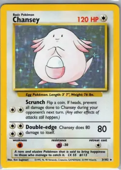 Chansey 3/102 Holo Base Set - Pokemon Card - NM - Image 1