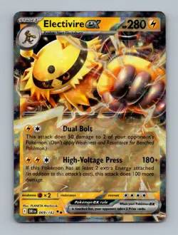 Electivire ex 069/182 Double Rare Destined Rivals Pokemon Card Near Mint - Image 1