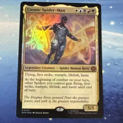 Marvel's Spider-Man #127 Cosmic Spider-Man Foil TCG Card - Image 1