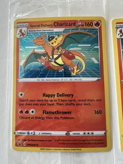 Pokemon TCG Special Delivery Charizard SWSH075 Black Star Promo Holo Card Sealed - Image 3
