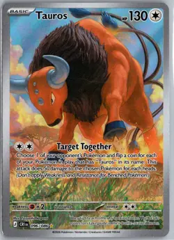 Tauros 096/086 Illustration Rare Pokemon Card ME04: Chaos Rising - Image 1