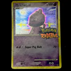 Pokemon Rumble Mewtwo Holo Stamped Card 9/16 2009 Vintage - Image 2