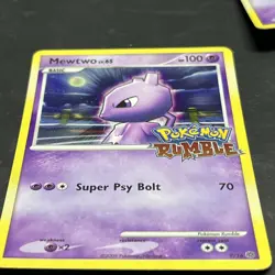 Pokemon Rumble Mewtwo Holo Stamped Card 9/16 2009 Vintage - Image 3