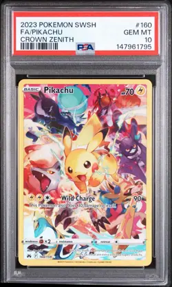PSA 10 GEM MINT Pikachu 160/159 Crown Zenith Secret Rare Holo Pokemon Card - Image 1