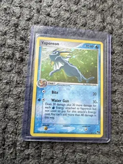 Pokemon TCG Vaporeon 6/17 Pop Series Promos, Holo Rare Card - Image 1