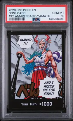 Don!! Card Yamato One Piece 1st Anniversary Don!! Card Pack PSA 10 - Image 1