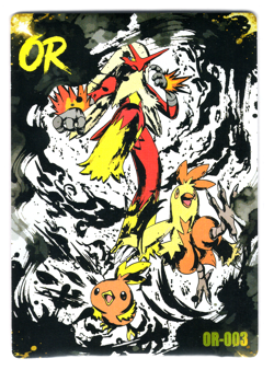 CHINESE POKEMON CARD * TORCHIC / COMBUSKEN / BLAZIKEN - OR-003 - Image 1