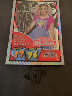 WWE Alexa Bliss Slam Attax 2021 Topps Let Me In Firefly Fun house Holo Card Lp - Image 3