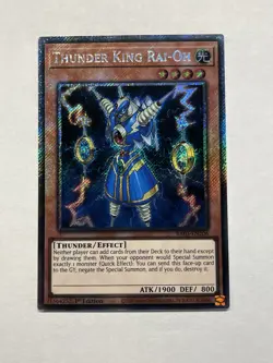 Yu-Gi-Oh! Thunder King Rai-Oh Platinum Secret Rare 1st Edition RA03-EN206 NM - Image 1