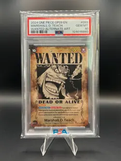 Marshall D. Teach 2024 One Piece Emperors New World #OP09-093 Wanted Art PSA 10 - Image 1