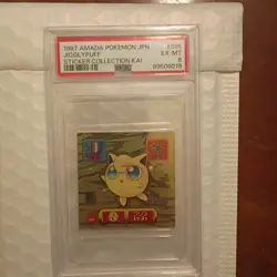 1997 AMADA POKEMON JPN #395 JIGGLYPUFF STICKER COLLECTION KAI PSA 6 - Image 2