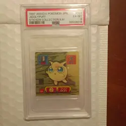 1997 AMADA POKEMON JPN #395 JIGGLYPUFF STICKER COLLECTION KAI PSA 6 - Image 3