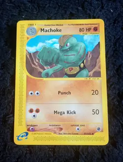 Pokemon TCG Machoke Expedition Base Set 85/165 Regular Uncommon Non Holo Lp - Image 1