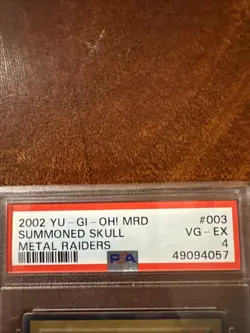 PSA 4 Summoned Skull MRD-003 Ultra Rare 2002 Yugioh Metal Raiders Original Print - Image 3