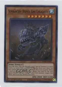 Superancient Deepsea King Coelacanth 1st Ed. YuGiOh Maze of Memories #MAZE-EN036 - Image 1