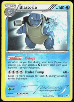 Boundaries Crossed Blastoise 31/149 Holo Rare Pokemon HP - Image 1
