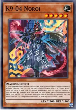 IN HAND - Yugioh! K9-04 Noroi DOOD-EN025 STARLIGHT RARE Doom of Dimensions - Image 1