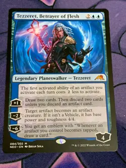 C939 MAGIC GATHERING MTG KAMIGAWA NEON DYNASTY TEZZERET BETRAYER FLESH 084 NM - Image 1