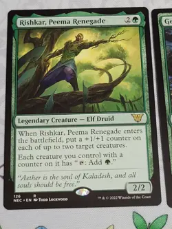 C2590 MAGIC MTG COMMANDER KAMIGAWA NEON DYNASTY NM RISHTAR PEEMA GENESIS HYDRA - Image 2