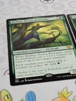 C2590 MAGIC MTG COMMANDER KAMIGAWA NEON DYNASTY NM RISHTAR PEEMA GENESIS HYDRA - Image 3