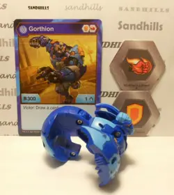 Bakugan Gorthion Battle Planet Blue Aquos B300 - Gorthion Card - 2 Bakucores - Image 2