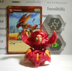 Bakugan Vicerox Battle Planet Red Pyrus B200 - Card - 2 Bakucores - Image 1