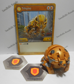 Bakugan Trhyno Tan Aurelus Battle Planet B300 - card - cores - Image 1