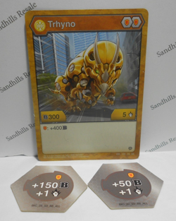 Bakugan Trhyno Tan Aurelus Battle Planet B300 - card - cores - Image 2