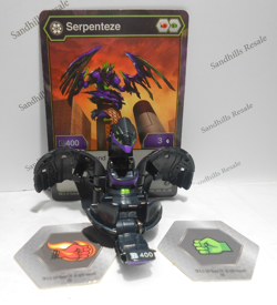 Bakugan Serpenteze Black Darkus Battle Planet B400 - Card - Cores - Image 1
